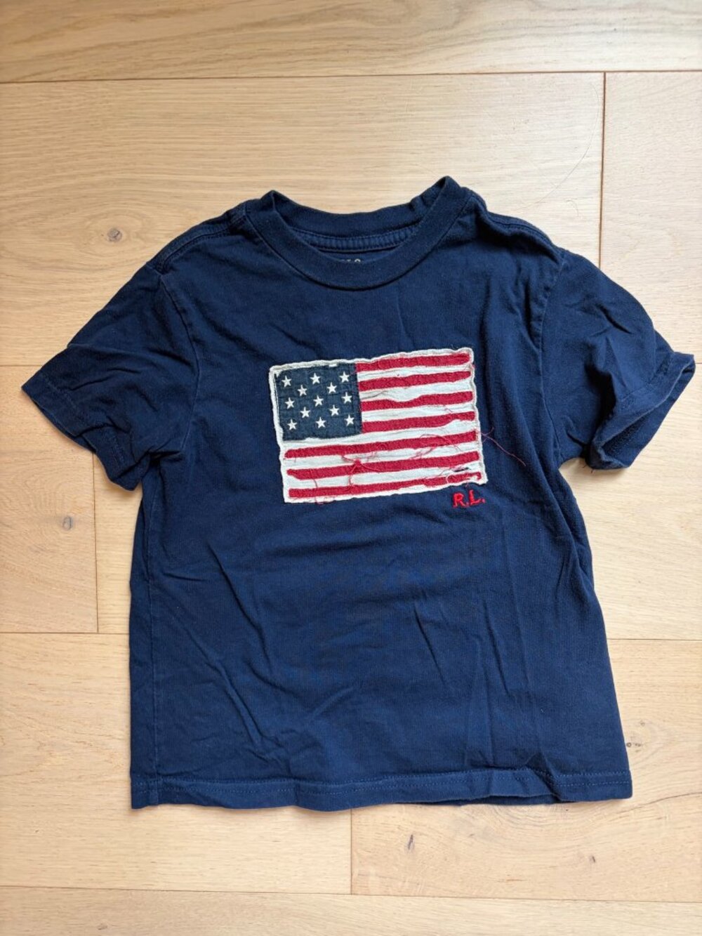 Polo Ralph Lauren Boys 4/4T Navy American Flag Tee